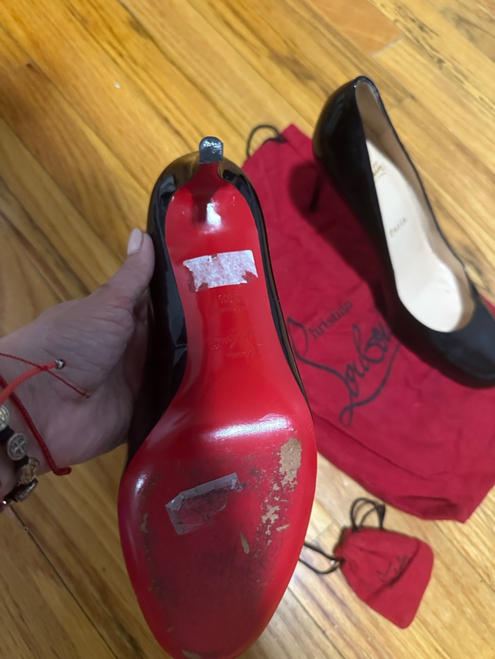 Christian Louboutin Simple Pump 85 Black Patent Heels – Size 38.5 - Picture 5 of 9